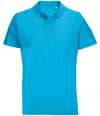 04502 Pulse SOL'S Unisex Pulse Twin Piqué Polo Shirt Aqua colour image